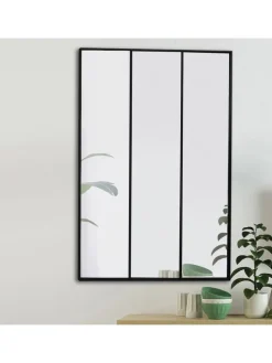 Spiegel in Schwarz - (B)75 x (H)115 cm