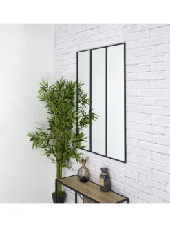 Spiegel in Schwarz - (B)75 x (H)115 cm