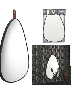 Spiegel in Schwarz - (H)60,5 cm