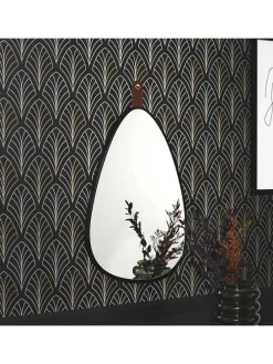 Spiegel in Schwarz - (H)60,5 cm