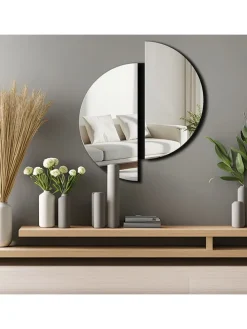 Spiegel in Silber - (B)44 x (H)50 cm