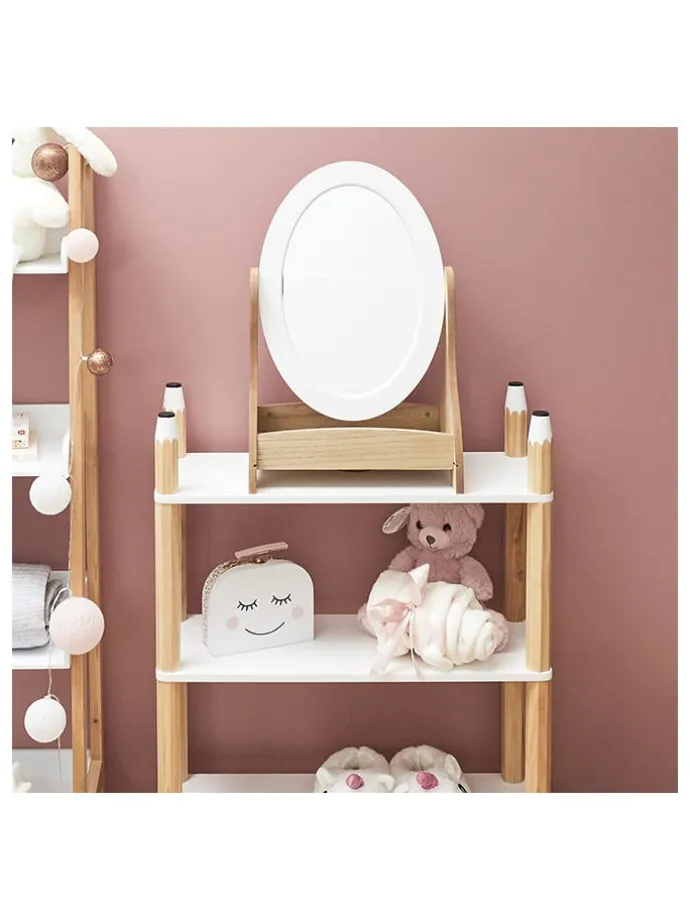 Spiegel in Weiß - (B)32 x (H)49 x (T)24 cm