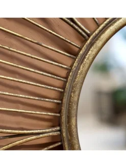 Spiegel mit Blumendekoin antique messing