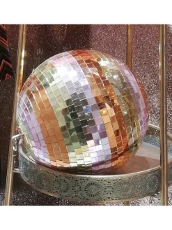 Spiegelkugel Mirrorball Discokugel D: 15cm in pastellfarben