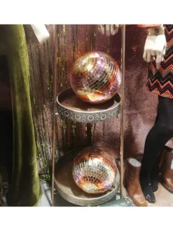 Spiegelkugel Mirrorball Discokugel D: 15cm in pastellfarben