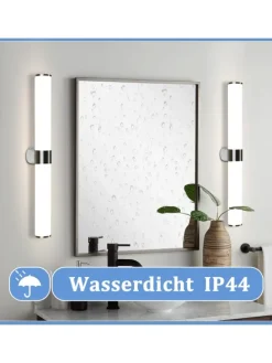 Spiegelleuchte LED in Chrom 15W 4000K Neutralweiß IP44 L 60CM