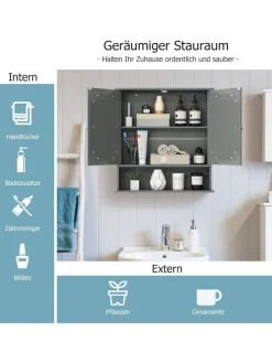 Spiegelschrank Badezimmer in Grau