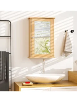 Spiegelschrank in Hellbraun