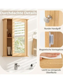 Spiegelschrank in Hellbraun