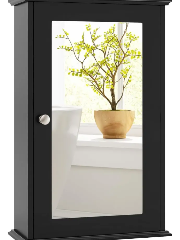 Spiegelschrank in Schwarz