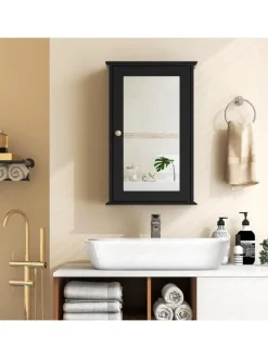 Spiegelschrank in Schwarz