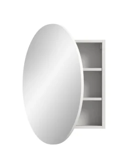 Spiegelschrank in weiß/weiß - (B) 70 x (H) 70 x (T) 18