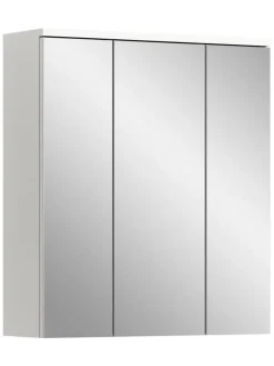 Spiegelschrank in weiß/weiß hochglanz - (B) 63 x (H) 73 x (T) 21