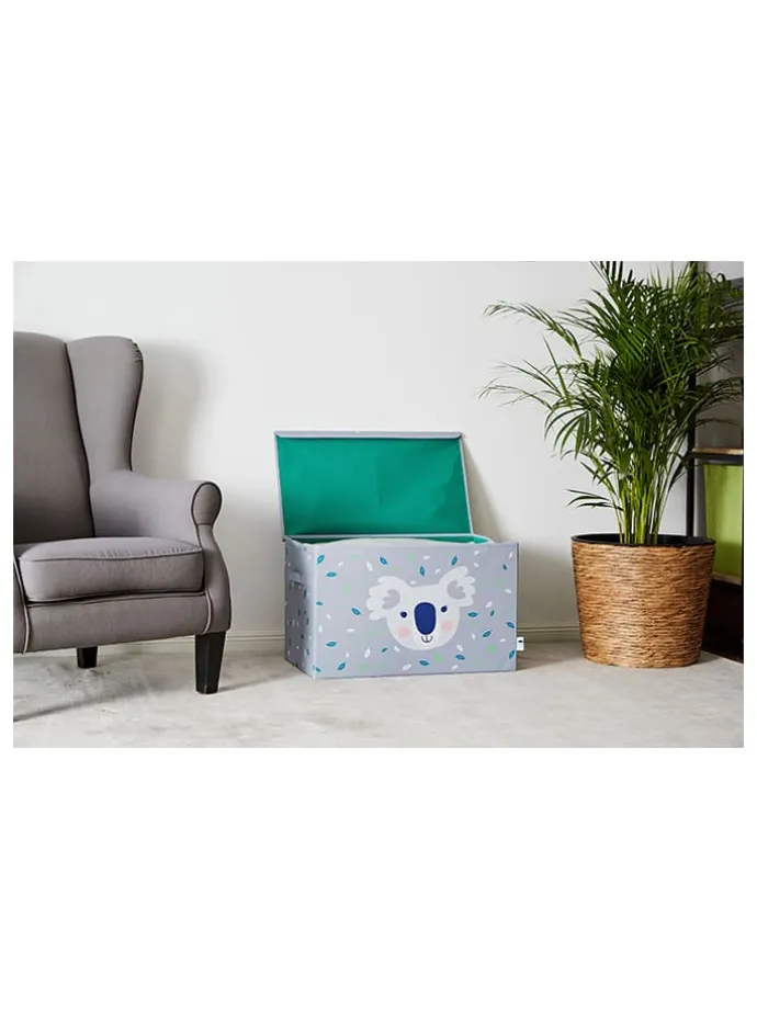 Spielzeugtruhe "Koala" in Grau - (B)62 x (H)39 x (T)37,5 cm