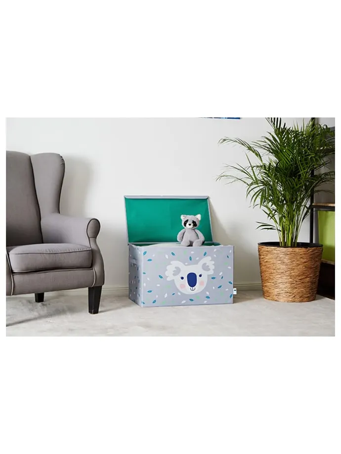 Spielzeugtruhe "Koala" in Grau - (B)62 x (H)39 x (T)37,5 cm