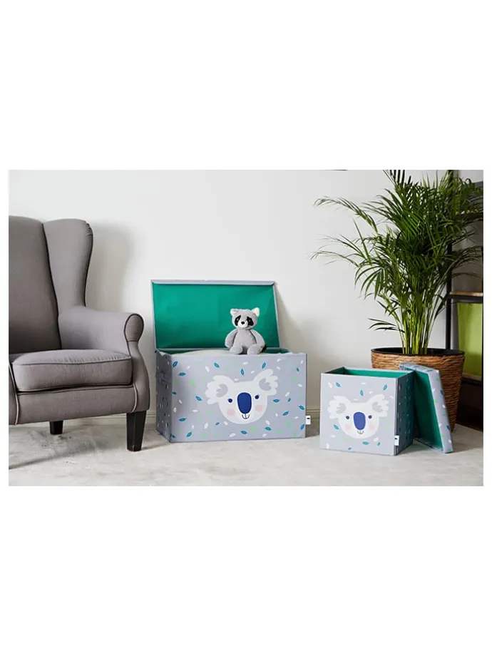 Spielzeugtruhe "Koala" in Grau - (B)62 x (H)39 x (T)37,5 cm
