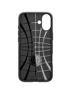 Spigen Liquid Air Hülle iPhone 16 Plus Schwarz in Schwarz
