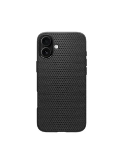 Spigen Liquid Air Hülle iPhone 16 Schwarz in Schwarz