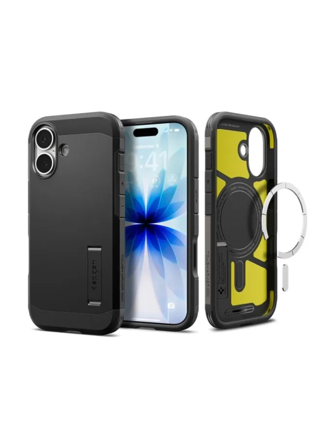 Spigen Tough Armor T mit Magnetfunktion Hülle iPhone 17 Schwarz in Schwarz