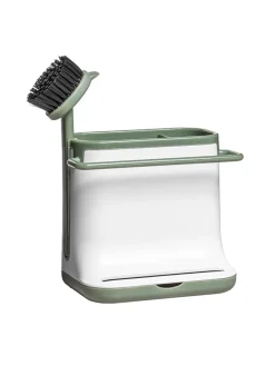 Spülbecken-Organizer in Weiß/ Grün - (B)13,5 x (H)15,5 x (T)10,5 cm