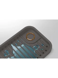 Spülmatte ''Tidy-Mat'' in Grau - (L)9 x (B)23 cm