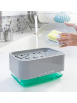 Spülmittelspender in Grau - (B)15 x (H)9 x (T)10,5 cm