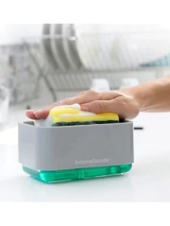 Spülmittelspender in Grau - (B)15 x (H)9 x (T)10,5 cm