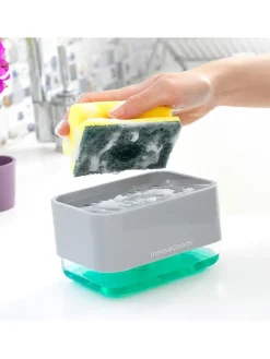 Spülmittelspender in Grau - (B)15 x (H)9 x (T)10,5 cm