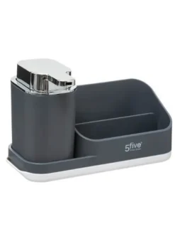 Spülmittelspender mit Organizer in grau