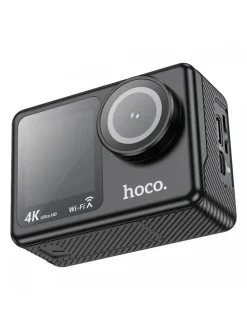 Sportkamera mit zwei Bildschirmen schwarz in Schwarz