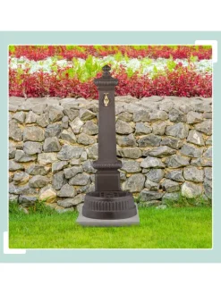 Standbrunnen in Braun - (B)44,5 x (H)100 x (T)38 cm