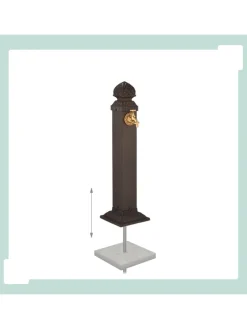 Standbrunnen in Braun - (B)21 x (H)81 x (T)24,5 cm