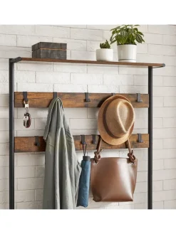 Standgarderobe in Braun/ Schwarz - (B)85 x (H)180 x (T)30 cm