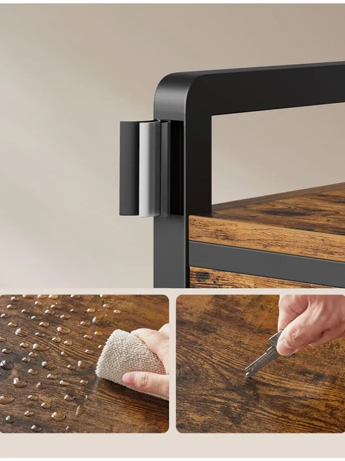 Standgarderobe in Braun/ Schwarz - (B)80 x (H)181 x (T)30 cm