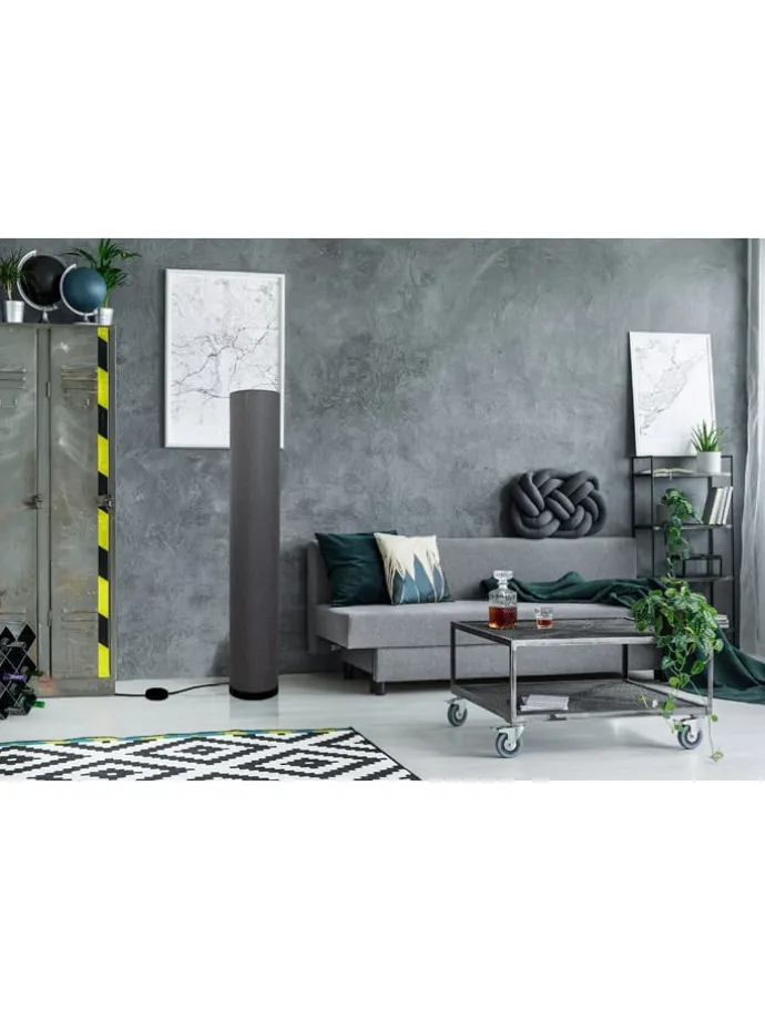 Standleuchte "Beate" in Anthrazit - (H)110 x Ø 19 cm