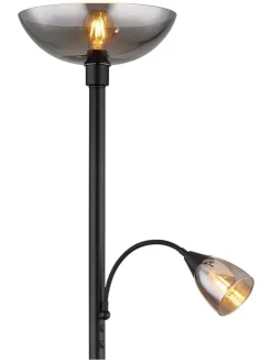 Standleuchte "Blade" in Schwarz/ Grau - (H)178 cm