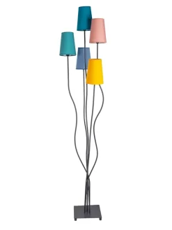 Standleuchte "Colora" in Grau/ Bunt - (H)163 cm