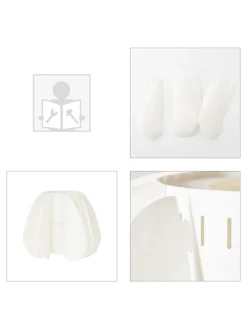 Standleuchte, dreibeinig Inna ⌀ 62 cm in holz hell/weiß