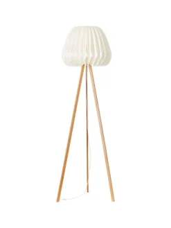 Standleuchte, dreibeinig Inna ⌀ 62 cm in holz hell/weiß