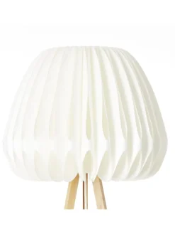 Standleuchte, dreibeinig Inna ⌀ 62 cm in holz hell/weiß