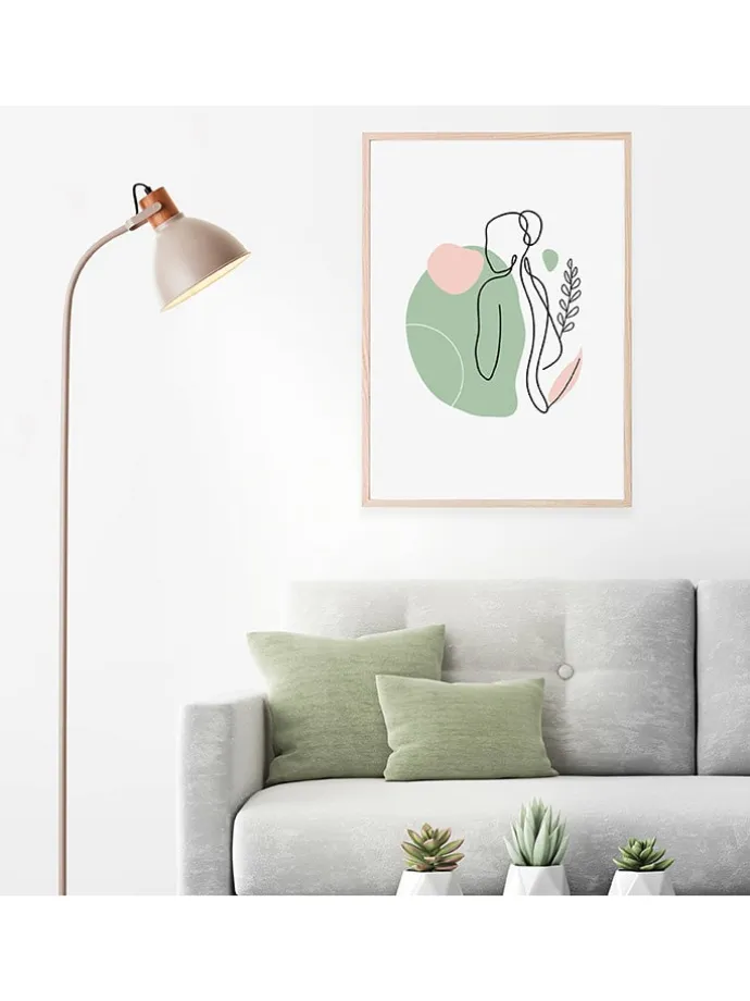 Standleuchte "Erena" in Taupe - (H)150 cm