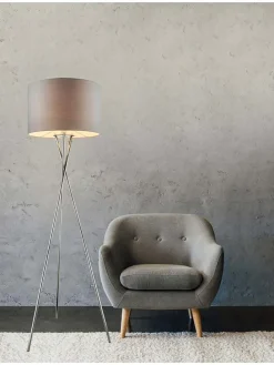 Standleuchte "Gustav" in Grau - (H)160 x Ø 62 cm