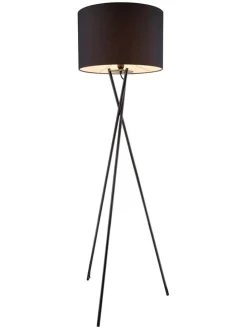 Standleuchte "Gustav" in Schwarz - (H)160 x Ø 62 cm