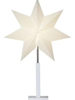 Standleuchte "Karo" in Beige/ Weiß - (B)43 x (H)70 cm