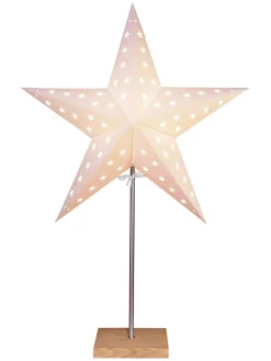 Standleuchte "Leo" in Beige - (B)43 x (H)65 cm