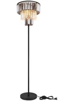 Standleuchte "Naxis" in Schwarz/ Grau - (H)160 x Ø 40 cm