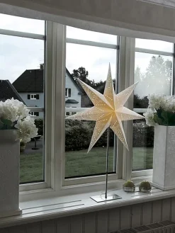 Standleuchte "Sensy" in Creme - (B)54 x (H)78 cm