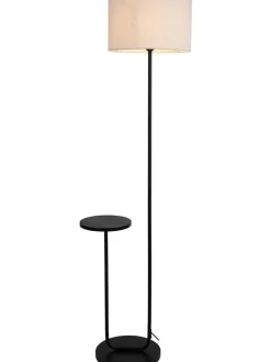 Standleuchte "Tordis" in Creme/ Schwarz - (B)50 x (H)157 cm