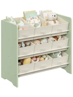 Standregal in Creme/ Hellgrün - (B)62,5 x (H)60 x (T)29,5 cm