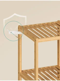 Standregal in Hellbraun - (B)33 x (H)146 x (T)33 cm